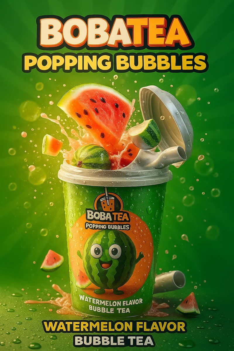 BOBATEA POPPING BUBBLES KARPUZ
